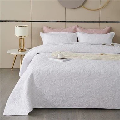 گلاب 3 ٹکڑا Quilted بستر کا احاطہ