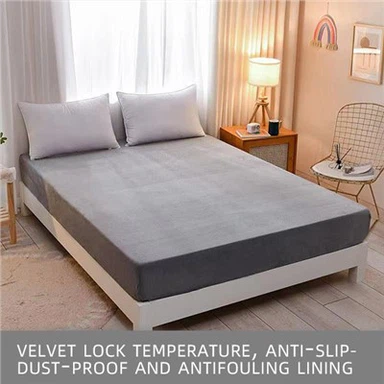 کرسٹل ویلویٹ بیڈ اسپریڈ موٹی فٹ شدہ چادریں۔